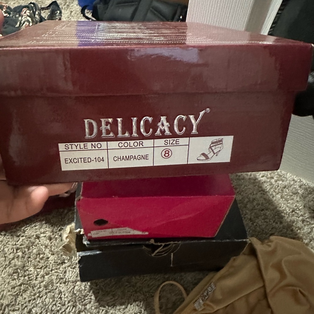 Delicacy Champagne Heels - Size 8